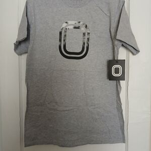 Men's Overtime Brand Gray Short Sleeve Graphic Tee with  Logo. Mens Medium